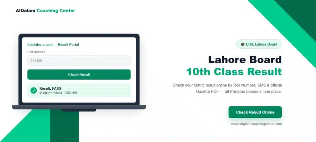 10th class result lahore board